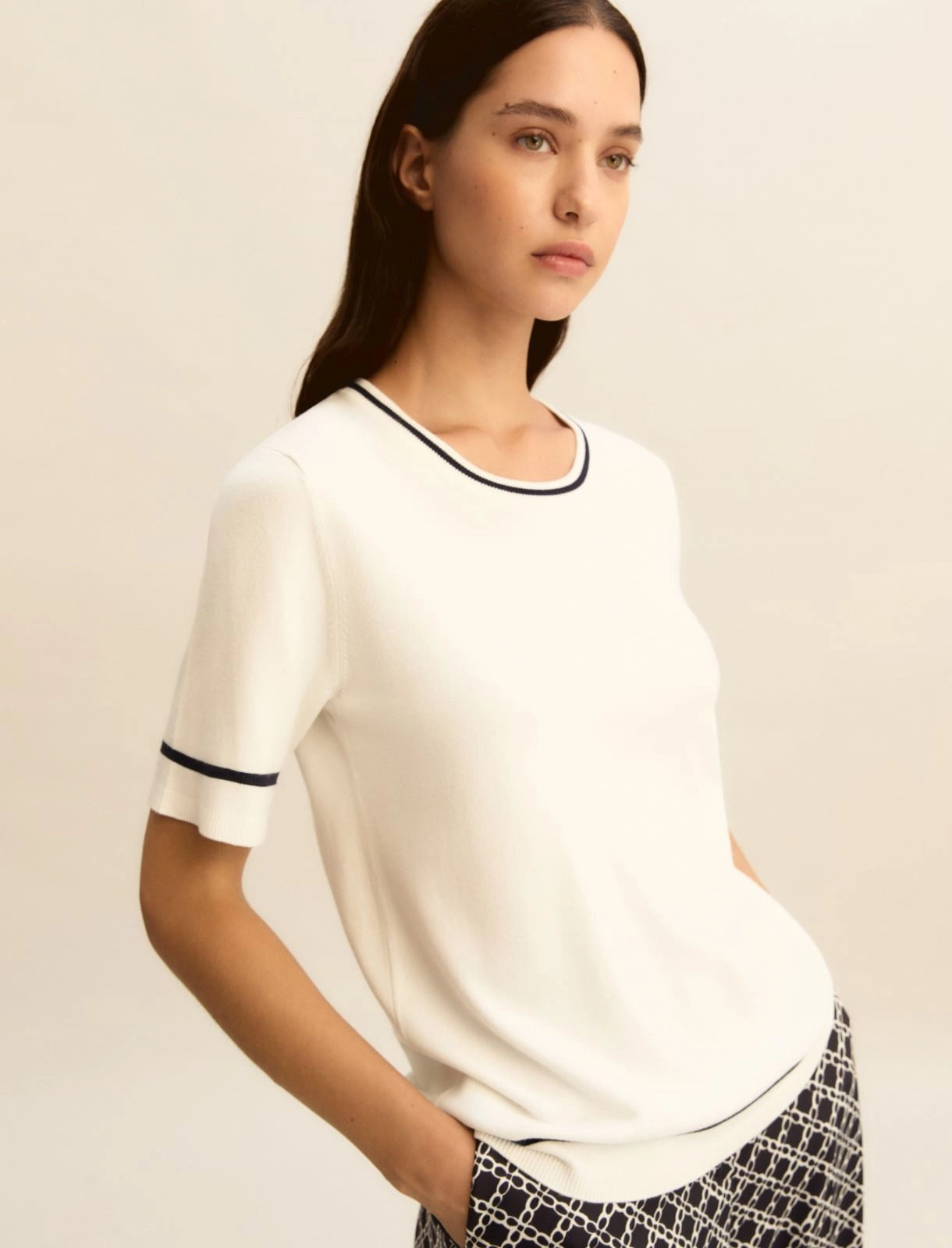 t-shirt stretch EMMBOCCALE 007 EMME MARELLA 