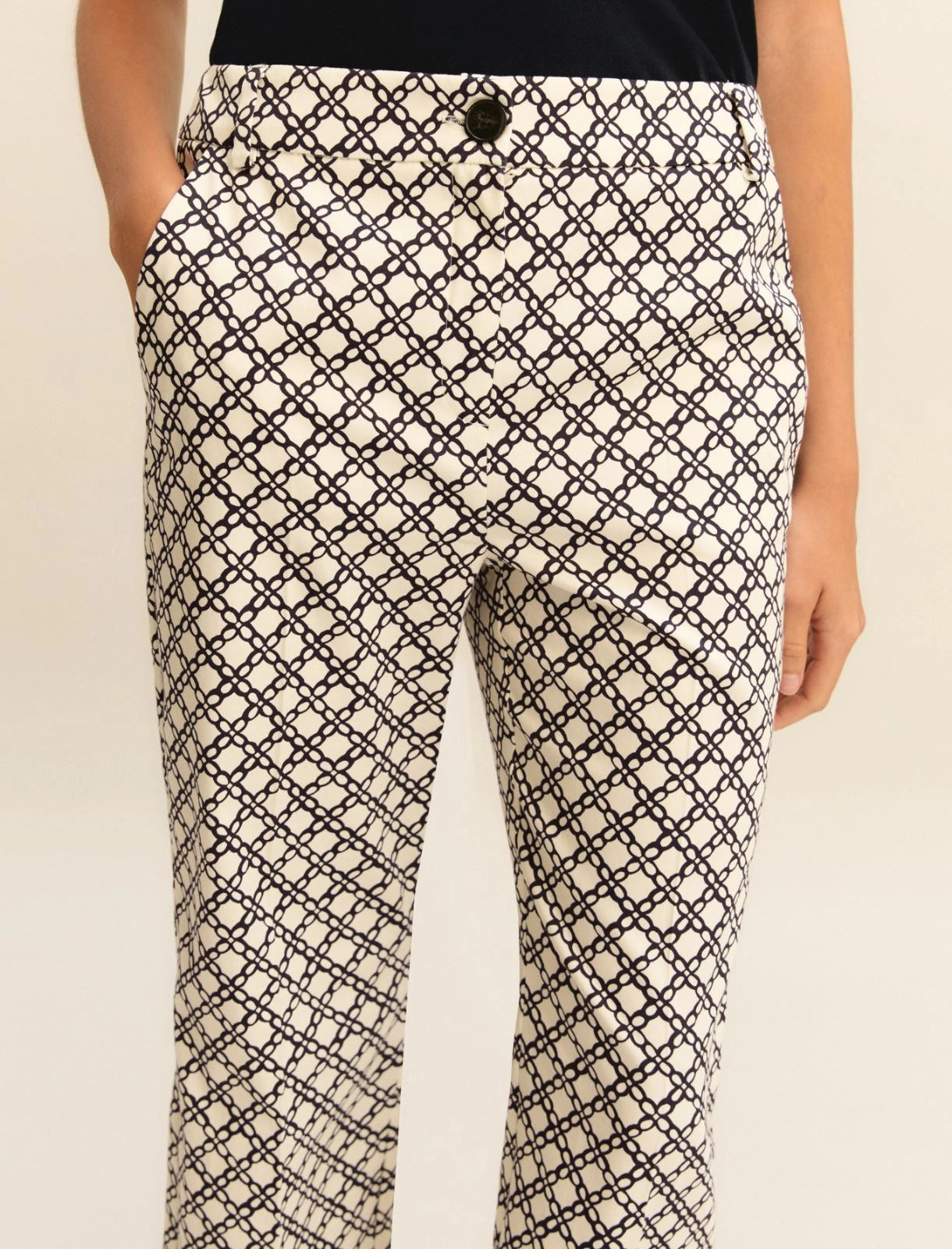 pantalone flare cotone stretch EMMCLASSI 001 EMME MARELLA 