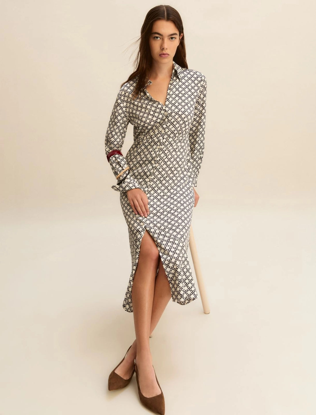 chemisier in twill stampato EMMOLIATO 001 EMME MARELLA 