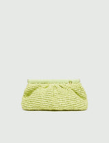 EMME MARELLA clutch in rafia Verde