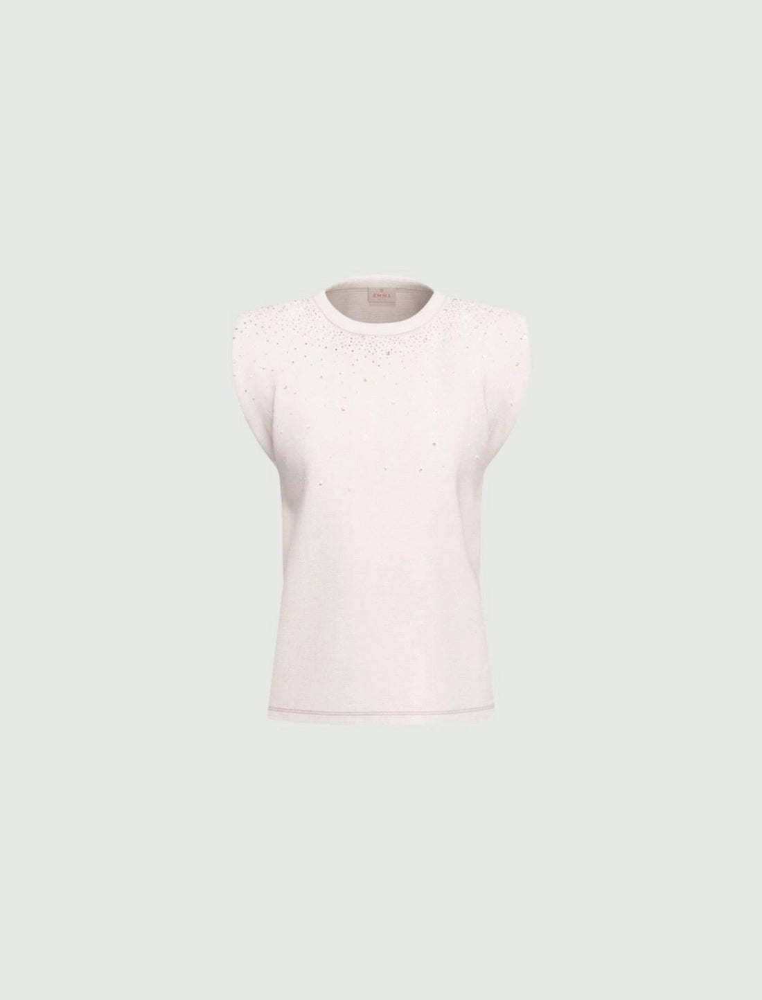 t-shirt smanicata con cristalli EMMUTOPIA 001 EMME MARELLA 