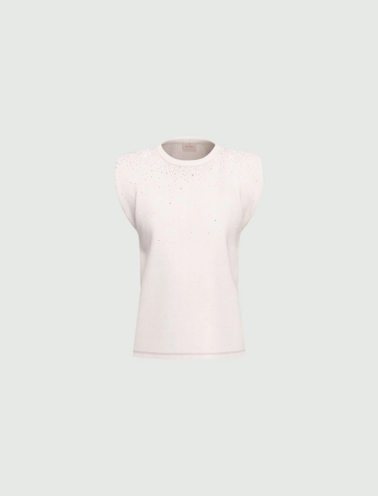 t-shirt smanicata con cristalli EMMUTOPIA 001 EMME MARELLA 