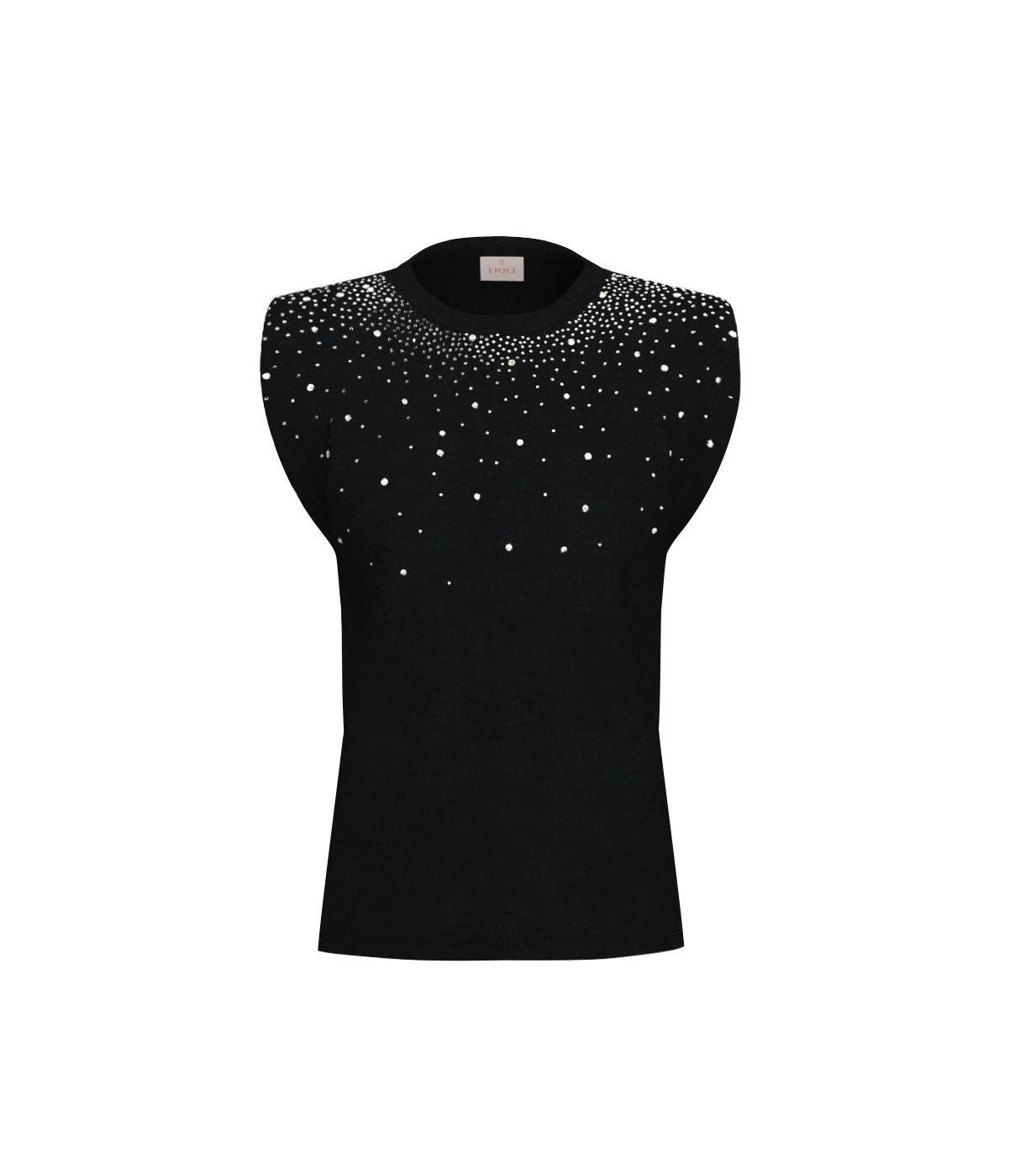 t-shirt smanicata con cristalli EMMUTOPIA 003 EMME MARELLA 
