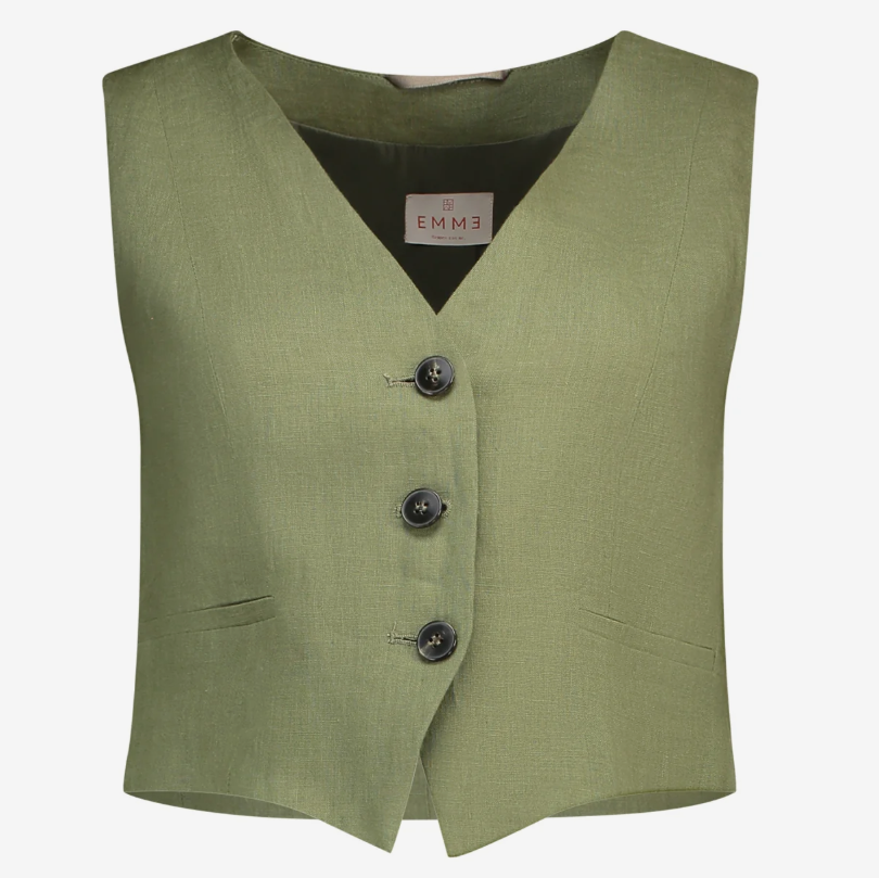 gilet in tela di lino EMMVERANDA 008 EMME MARELLA 