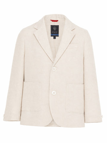 giacca monopetto FY2Q34 I0318 109 BEIGE FAY 