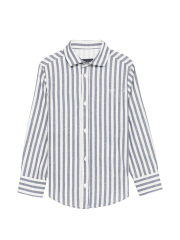 camicia a righe FY5P30 Z3691 101BL IVORY/BLUE FAY 