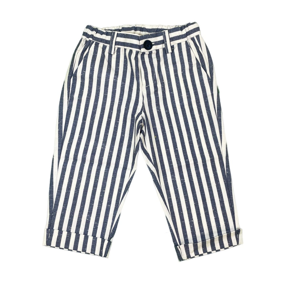 Pantalone a righe bicolor FY6510 Z3691 101BL IVORY BLUE FAY 