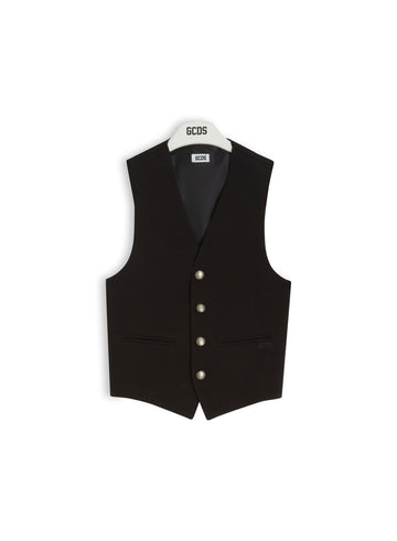 gilet con bottoni logati C1BJQA506T326 999B GCDS 