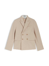 GCDS blazer doppiopetto logato Beige