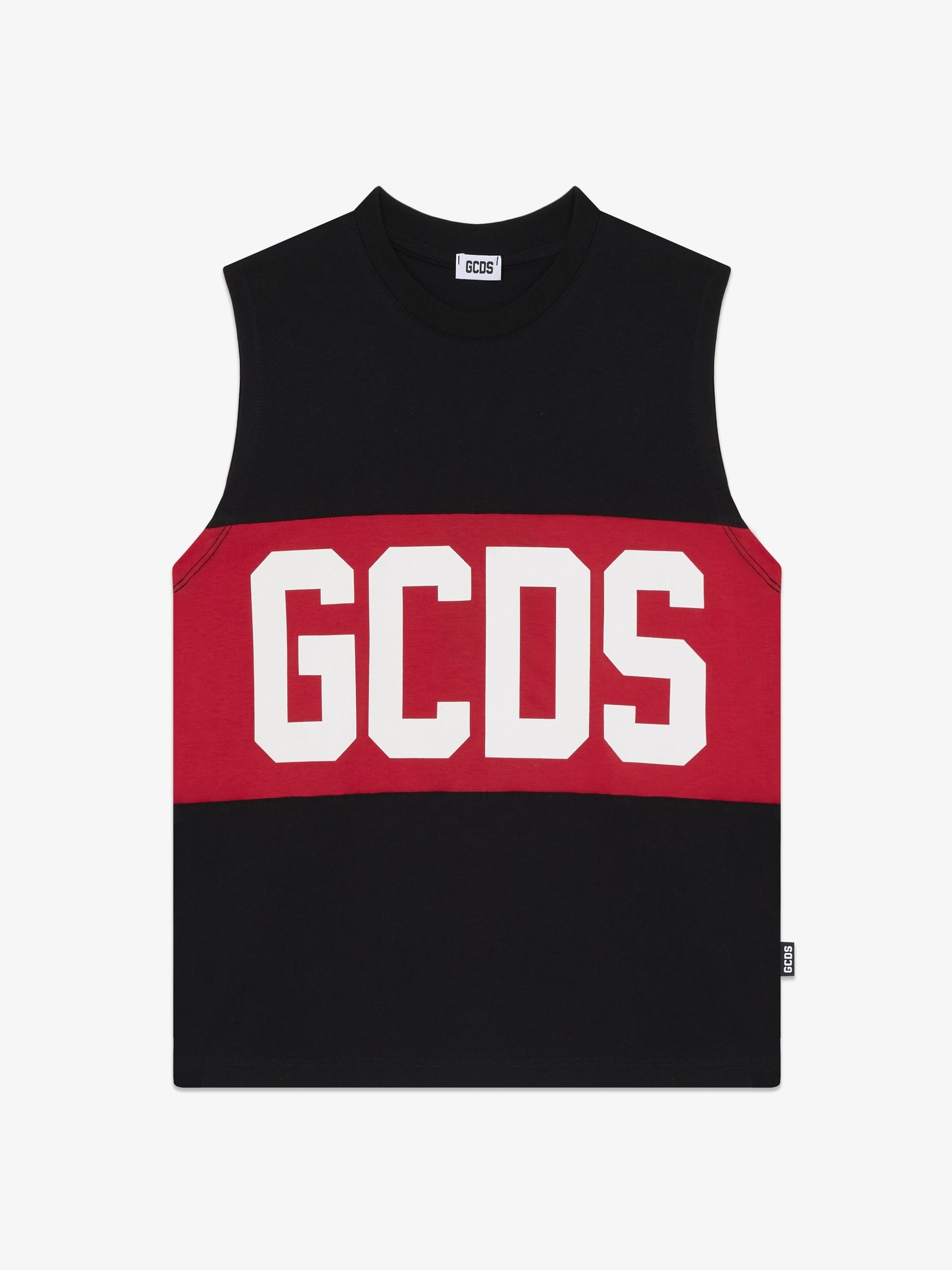 Canotta con logo iconico Z0UJQC586J105 999 BLACK/RED GCDS 