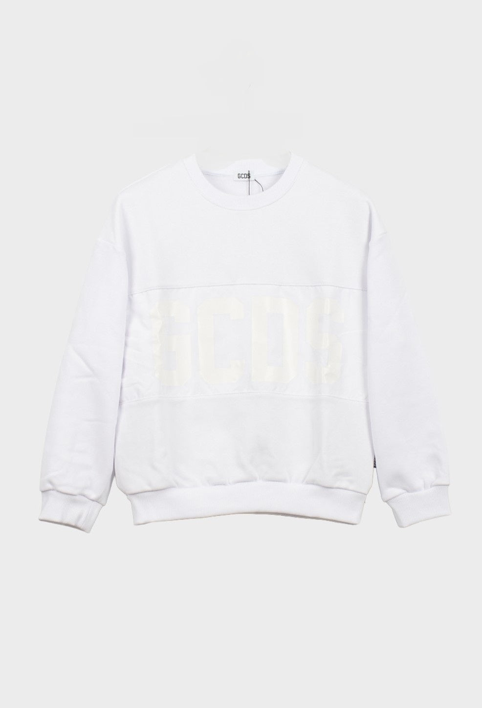 Felpa con logo iconico Z0UJQE596F0004 100 OPTIC WHITE GCDS 