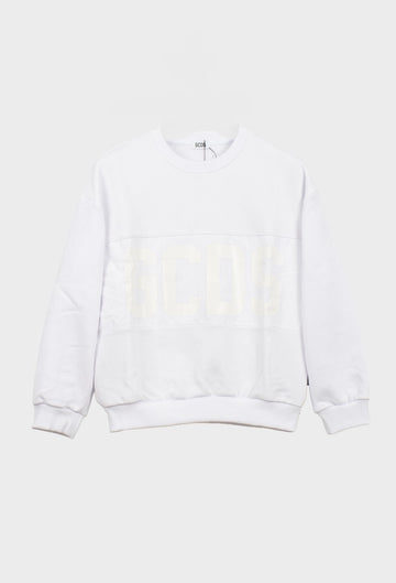 Felpa con logo iconico Z0UJQE596F0004 100 OPTIC WHITE GCDS 