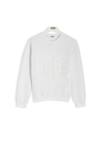 felpa con logo in tono ZOUJQE596F004 100A GCDS 