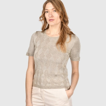 t-shirt in maglia lurex 57212 23010 120 GRAN SASSO 