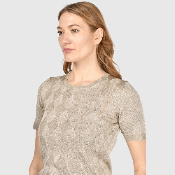 t-shirt in maglia lurex 57212 23010 120 GRAN SASSO 