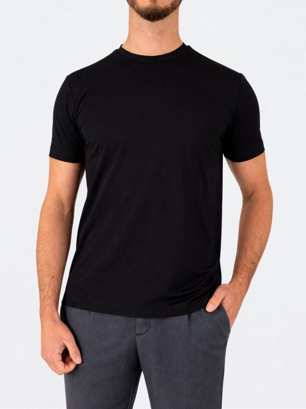 t-shirt in tessuto tecnico elasticizzato HE1410004 NERO HESKIMO 