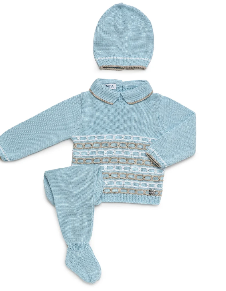 completo tre pezzi in cotone 26029 AZUL BLANCO JULIANA 