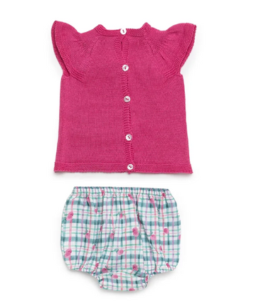 completino con coulotte in cotone 26085 FRESA JULIANA 