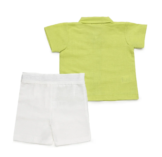 completino camicia e shorts 26191 VERDE LIMA JULIANA 