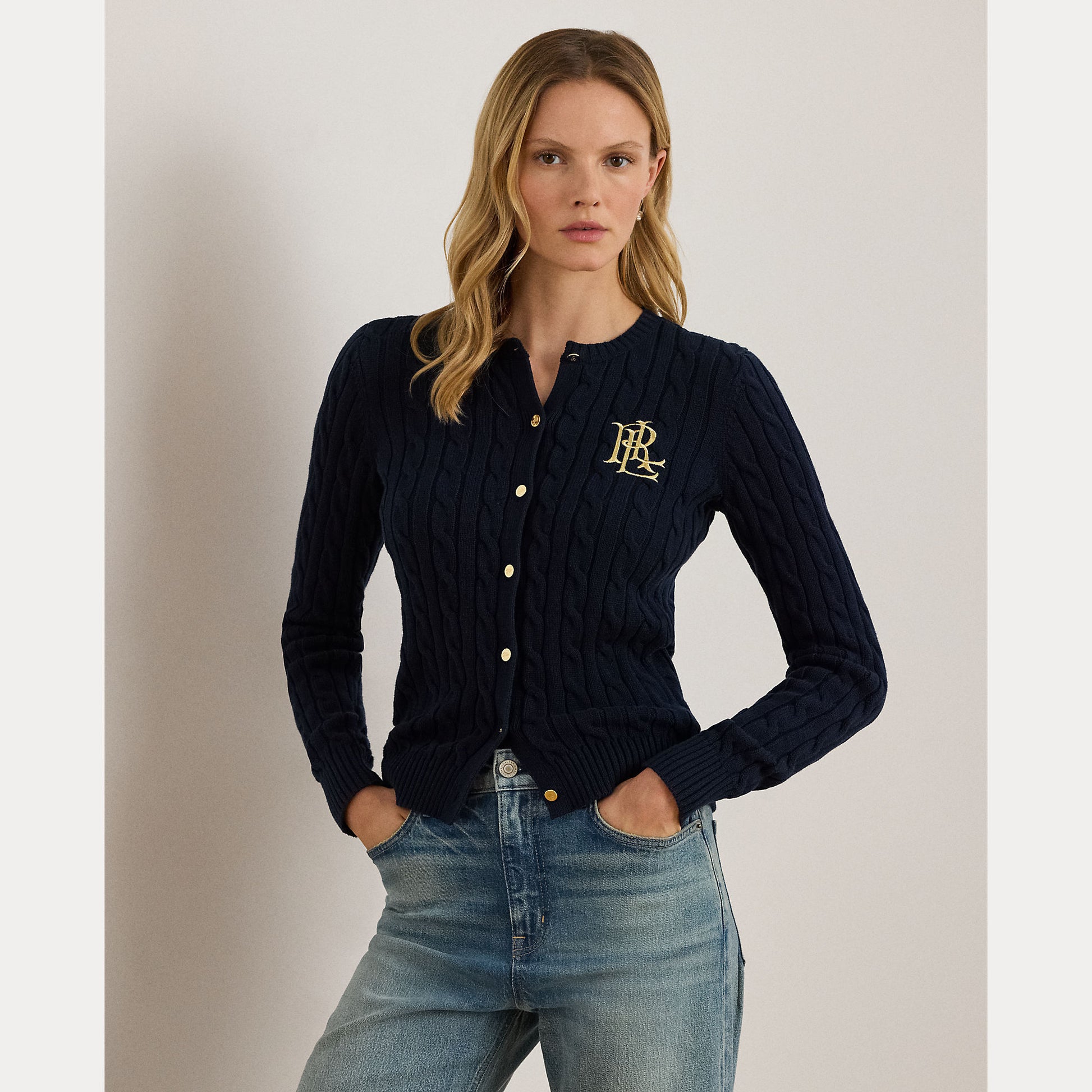 cardigan in cotone a trecce 200-932225 002 LAUREN RALPH LAUREN 