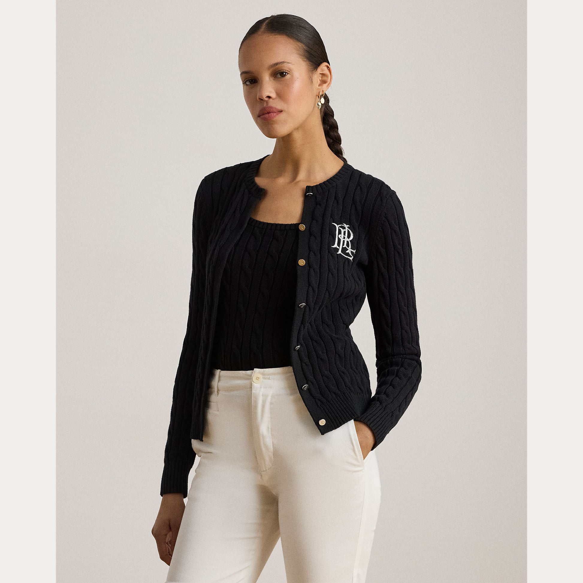 cardigan in cotone a trecce 200-932225 003 LAUREN RALPH LAUREN 