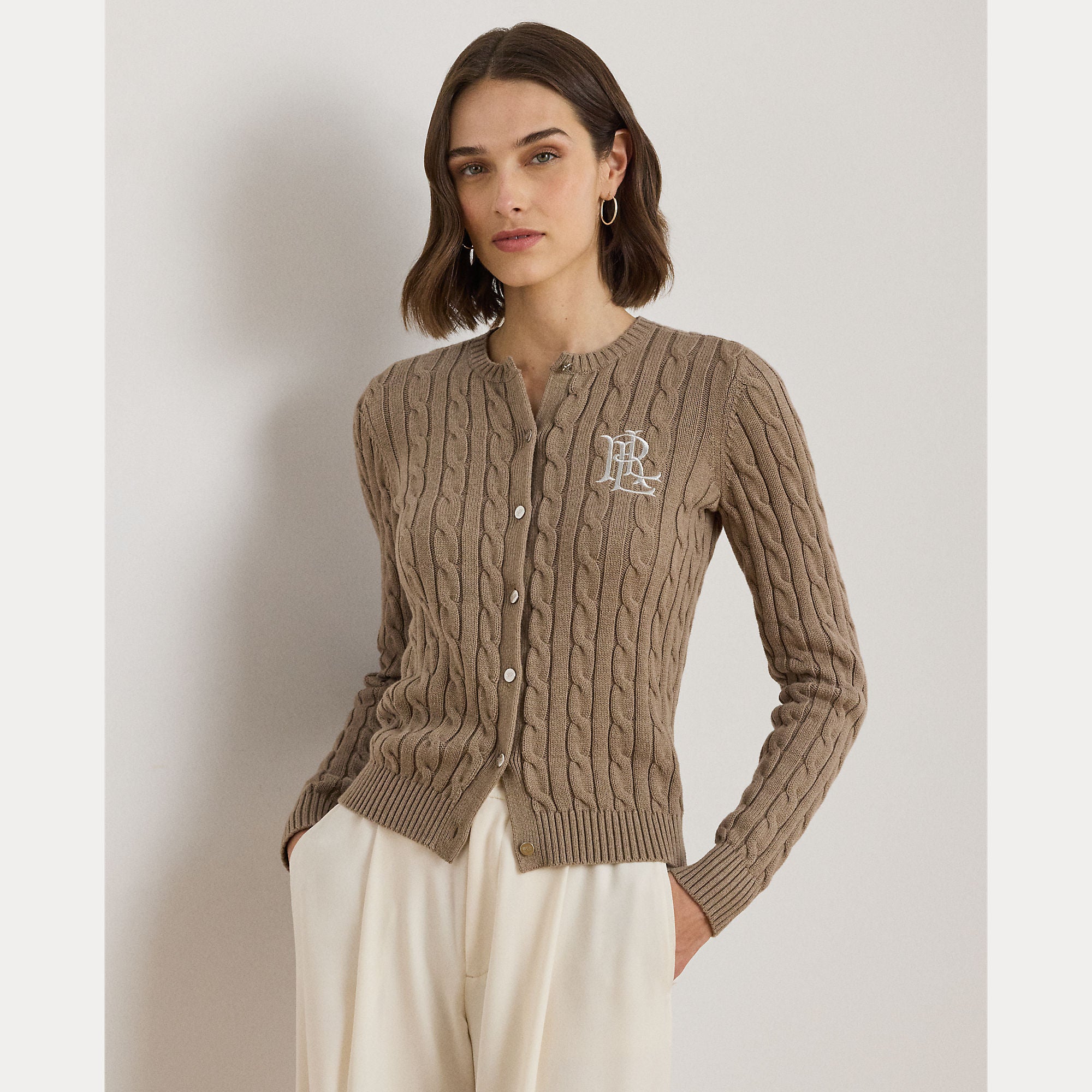 cardigan in cotone a trecce 200-932225 012 LAUREN RALPH LAUREN 