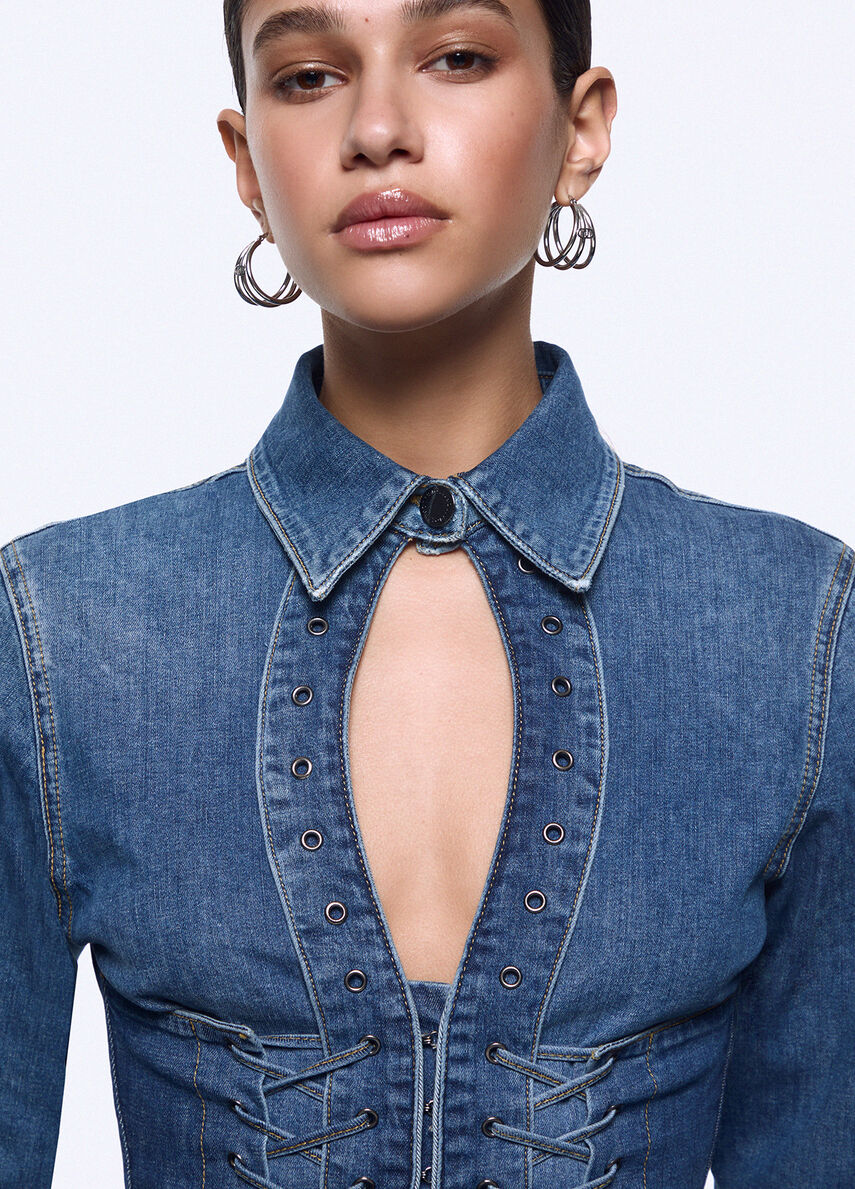 camicia in denim elodie capsule UA6507D0399 79157 LIU-JO CAPSULE ELODIE 