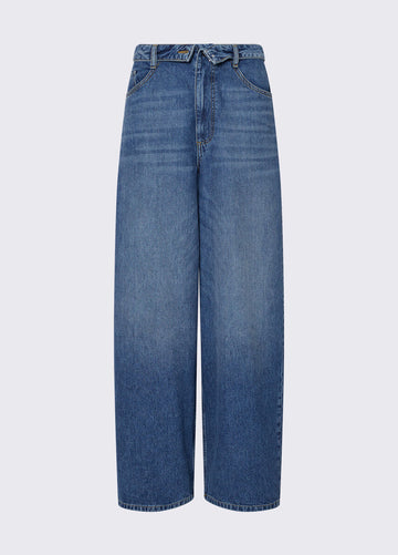 jeans baggy con stringhe UA6510D0400 79157 LIU-JO CAPSULE ELODIE 