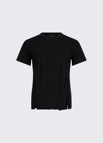 t-shirt in maglia con frange CA6110MS55N 22222 LIU JO BLACK 