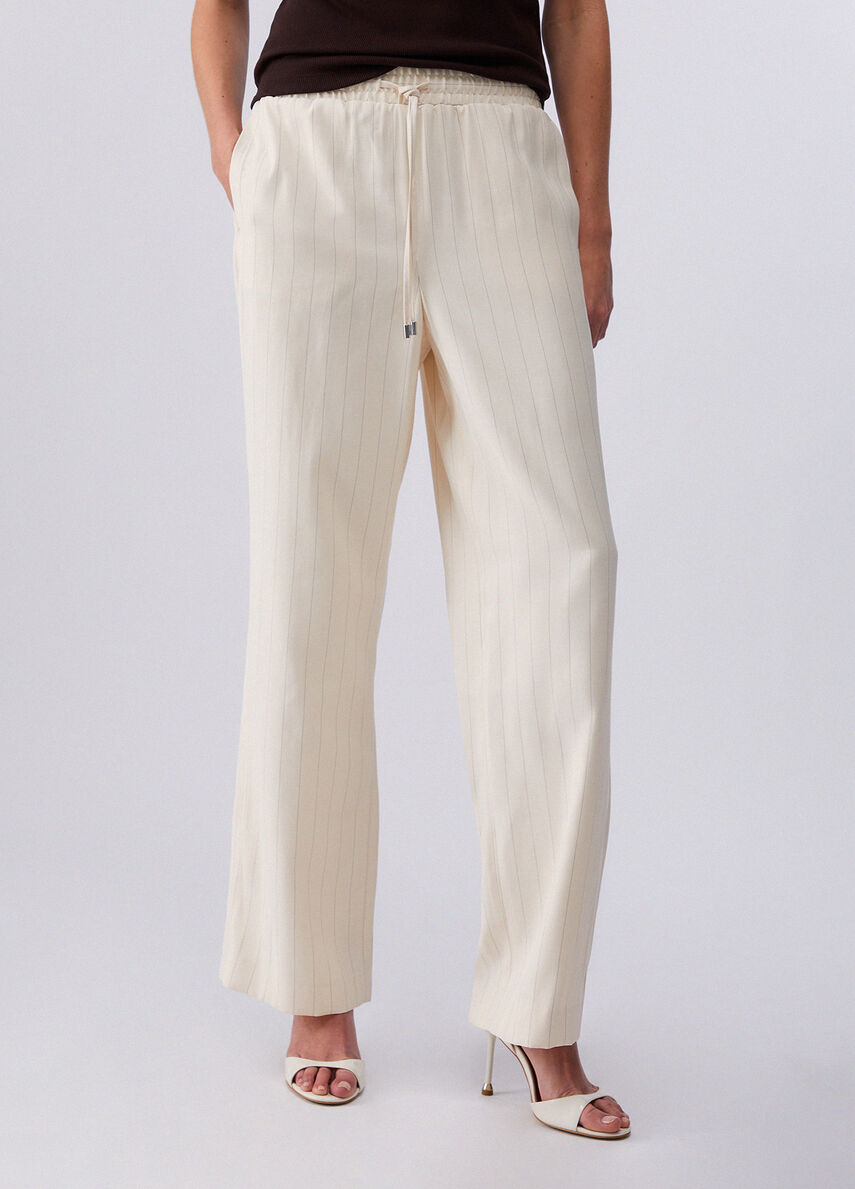 pantaloni gessati CA6113T557A P9579 LIU JO BLACK 
