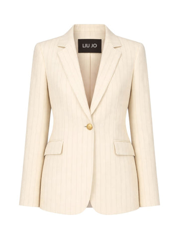 blazer gessato CA6115T557A P9579 LIU JO BLACK 