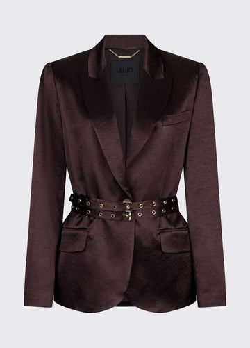 blazer in raso CA6146T450A P9576 LIU JO BLACK 