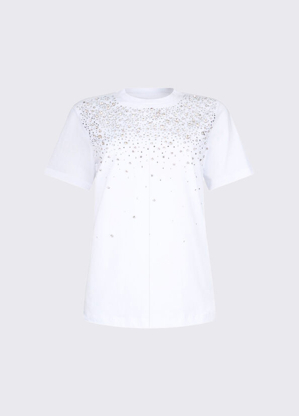 t-shirt con gioiello CA6193J3868 11111 LIU JO BLACK 