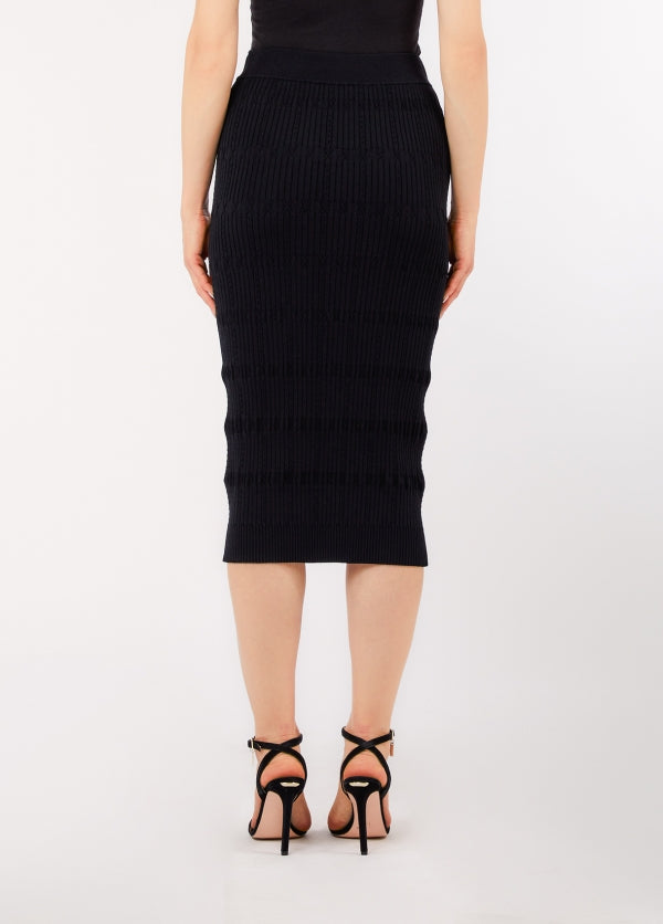 gonna in maglia CA6218MS55N 22222 LIU JO BLACK 