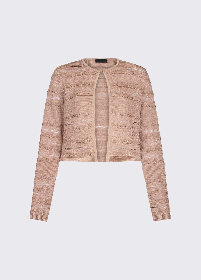 cardigan traforato CA6237MA06S A4389 LIU JO BLACK 