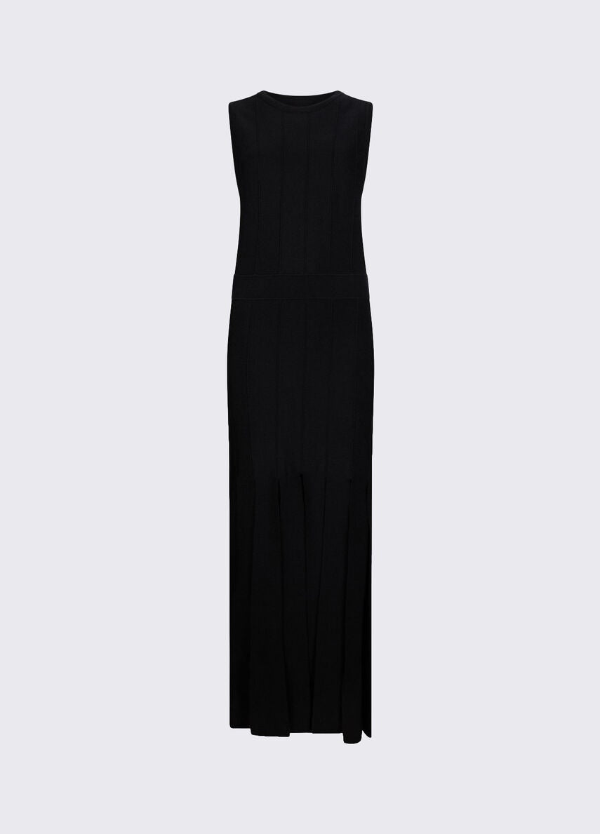 abito in maglia con frange CA6349MS55N 22222 LIU JO BLACK 