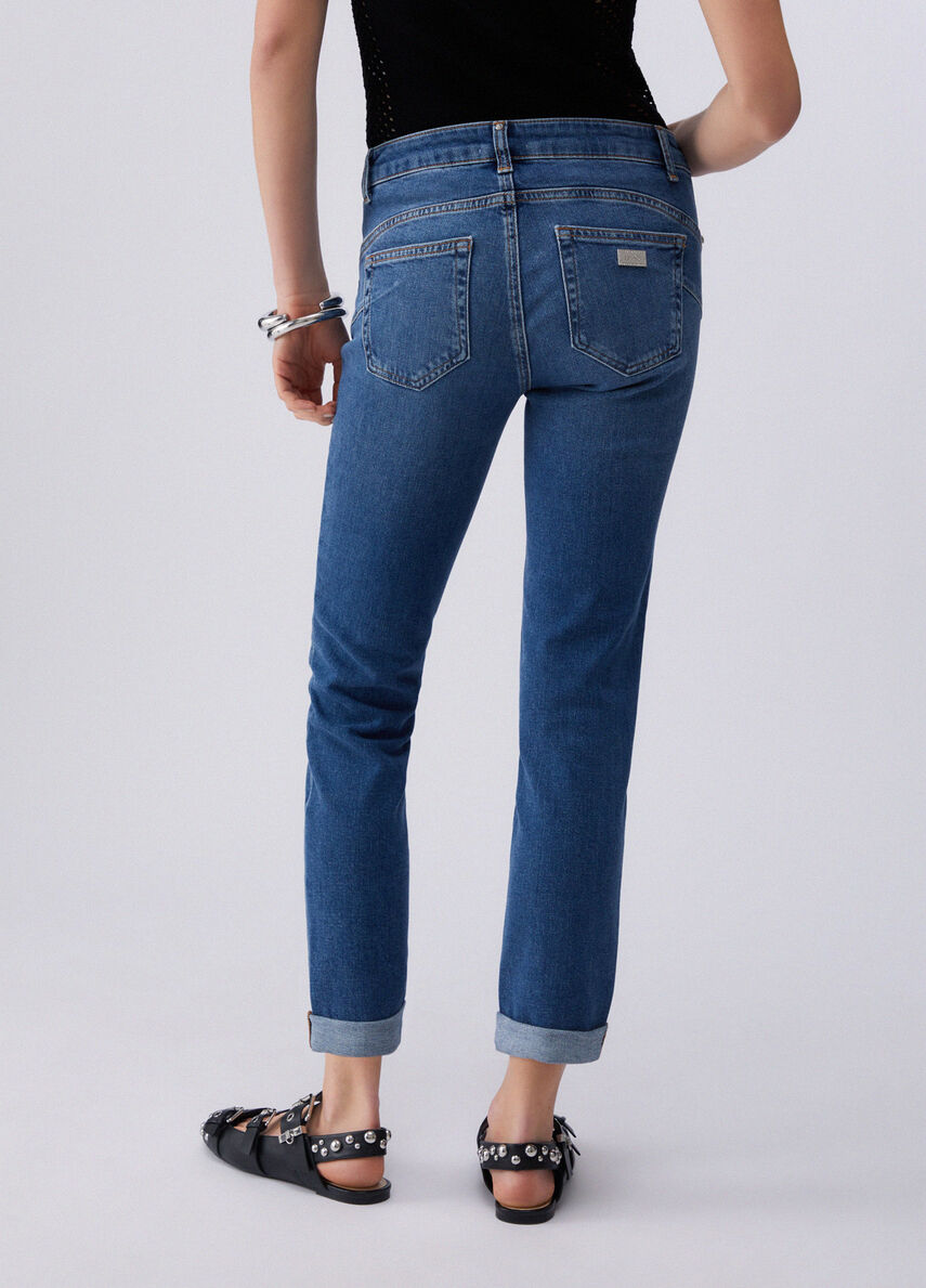 jeans skinny con gioiello UA6006D0310 78800 LIU JO DENIM 