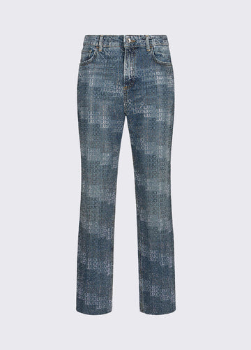 jeans straight con strass UA6019D4854 78977 LIU JO DENIM 