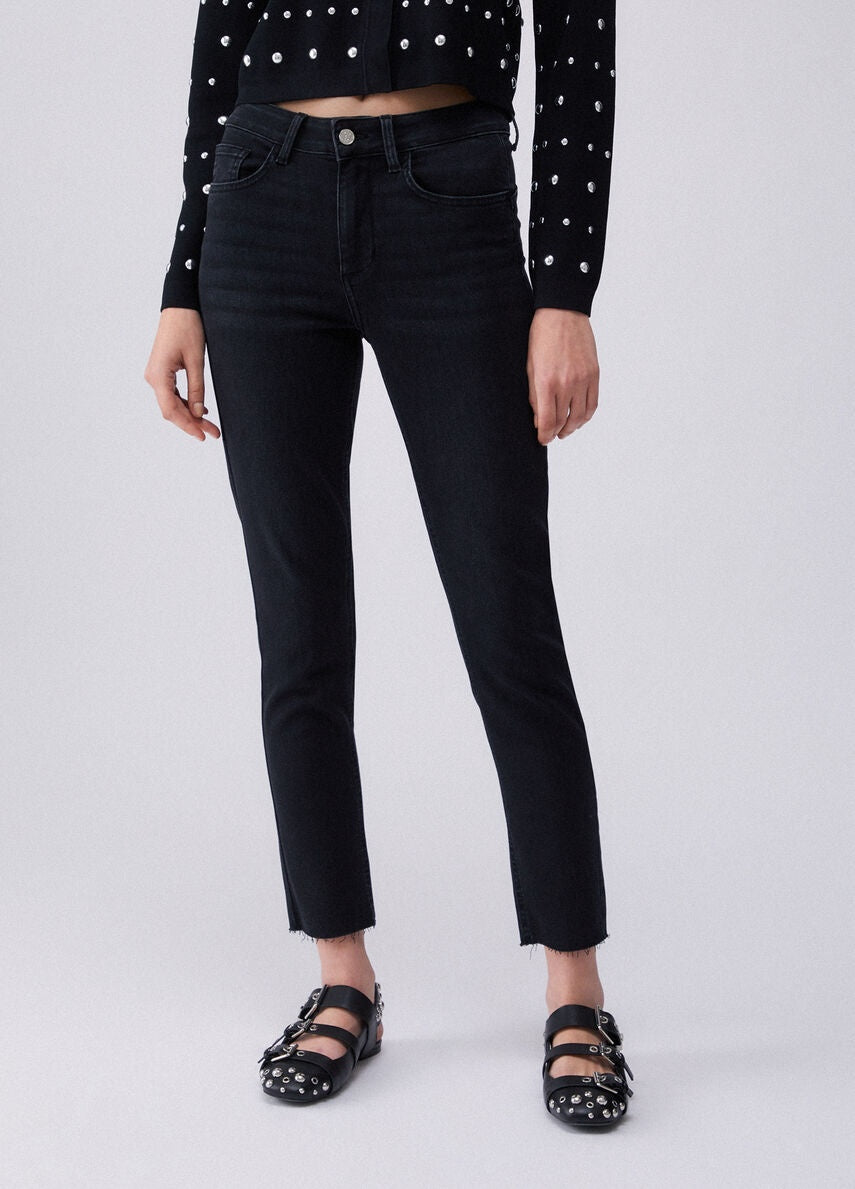 jeans skinny a vita alta UA6035D0305 87483 LIU JO DENIM 