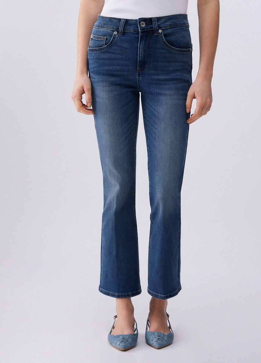 jeans flare cropped UA6040D0318 79012 LIU JO DENIM 