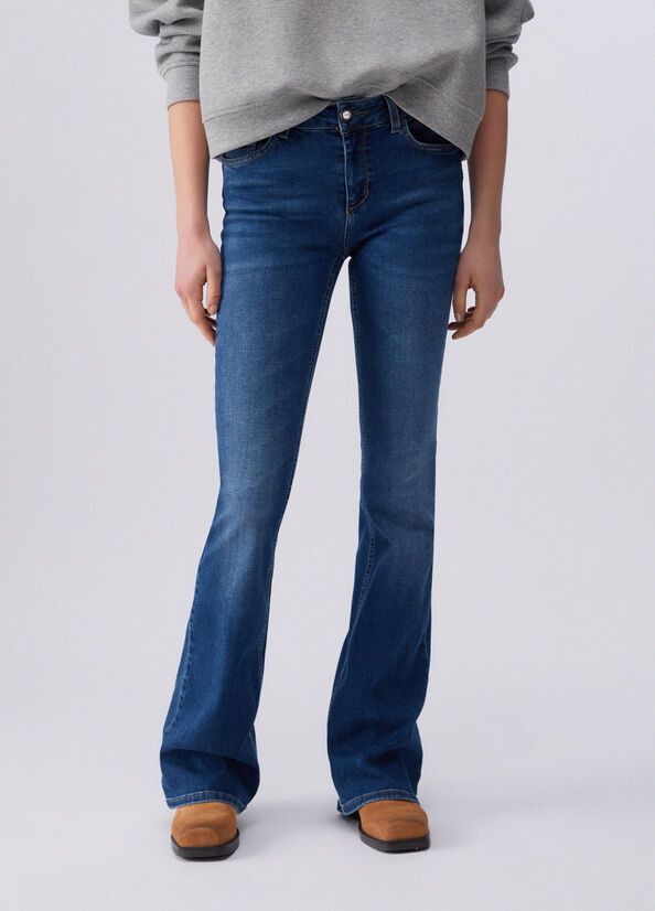 jeans con inserto elastico UA6058DS004 78416 LIU JO DENIM 