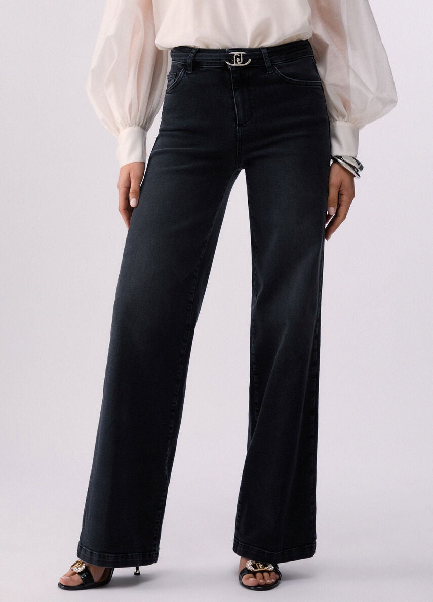 jeans flare a vita alta UA6160D0264 87451 LIU JO DENIM 