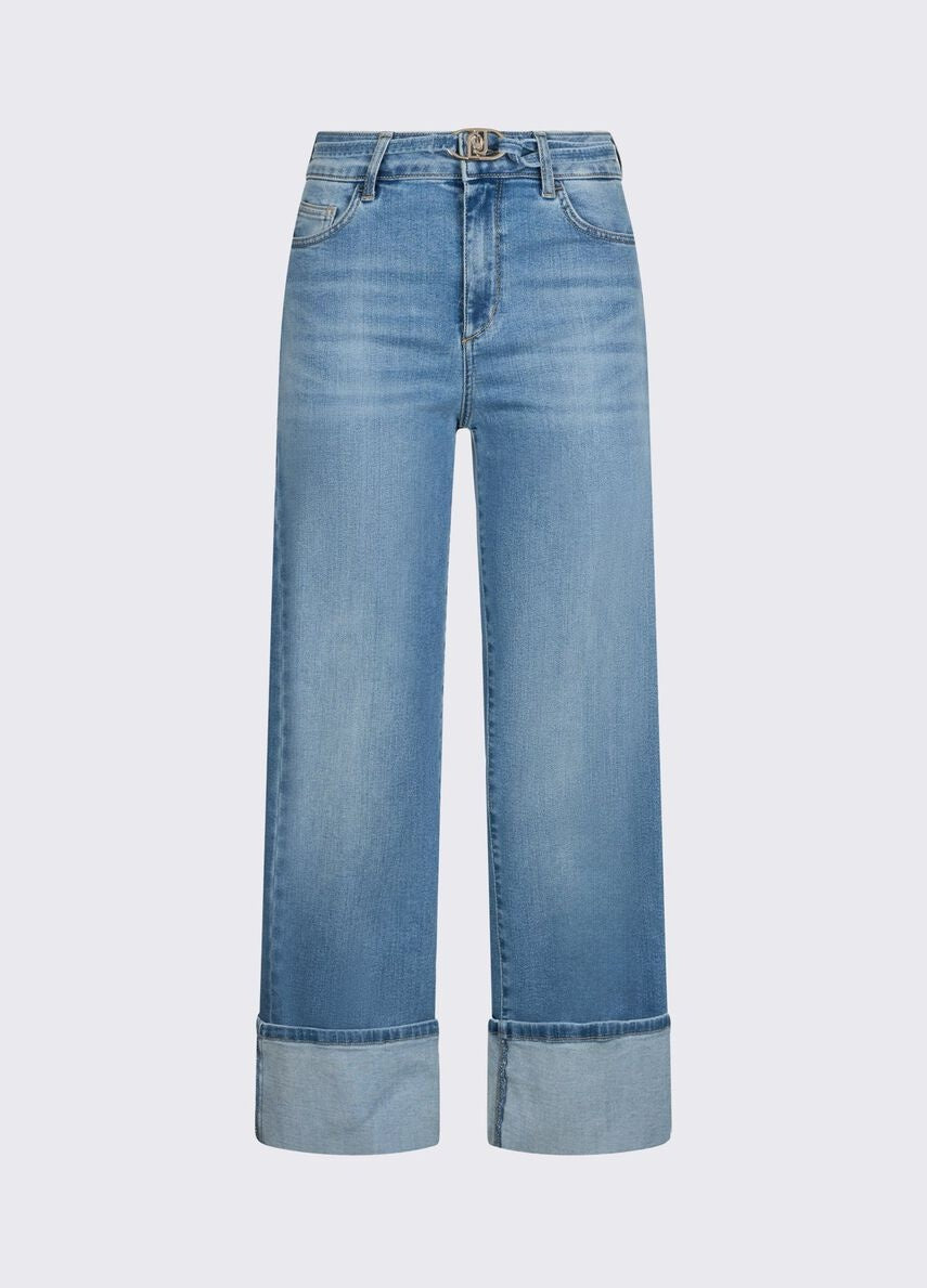 jeans flare con risvolto UA6161D0264 78986 LIU JO DENIM 