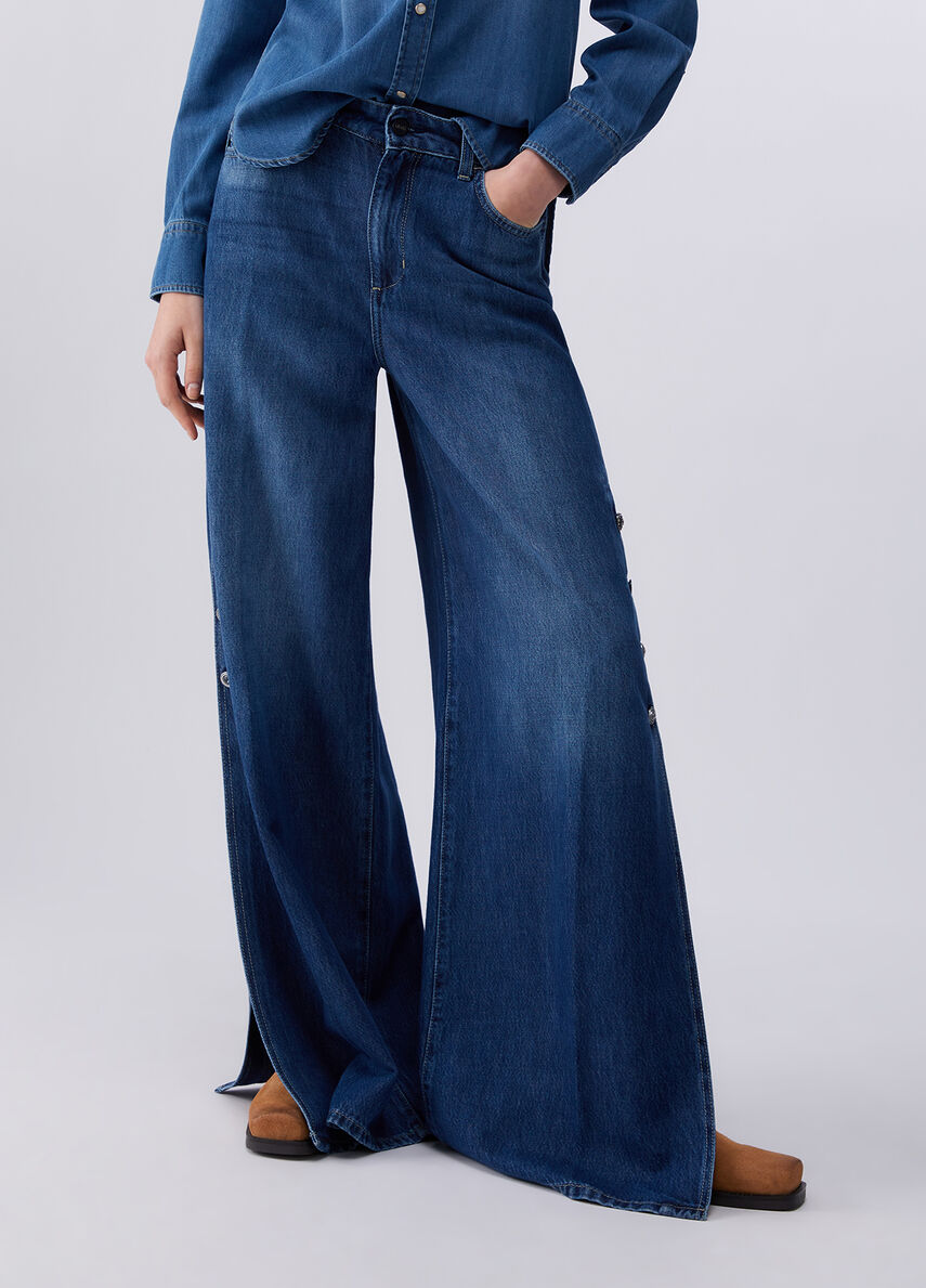 jeans flare con spacchetti UA6168DS079 79052 LIU JO DENIM 