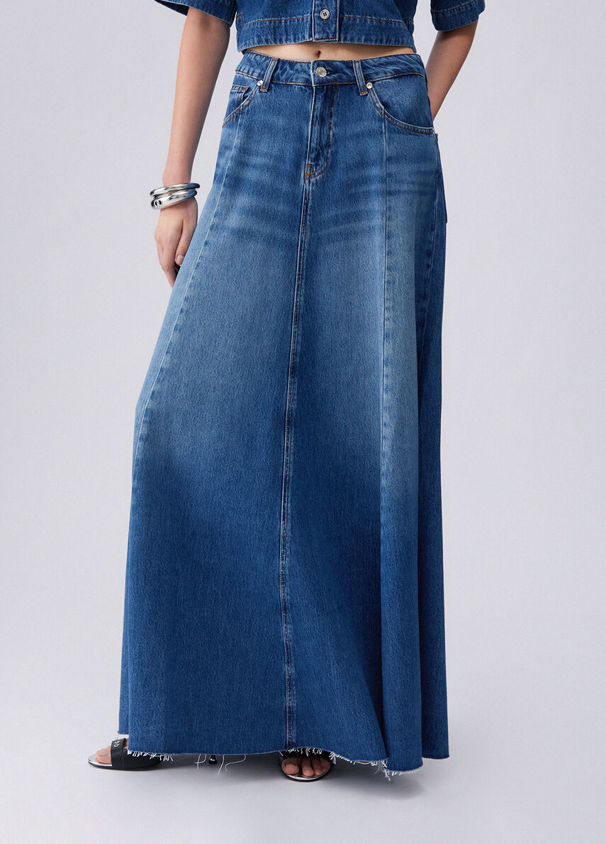 gonna lunga in denim UA6171D0319 79010 LIU JO DENIM 