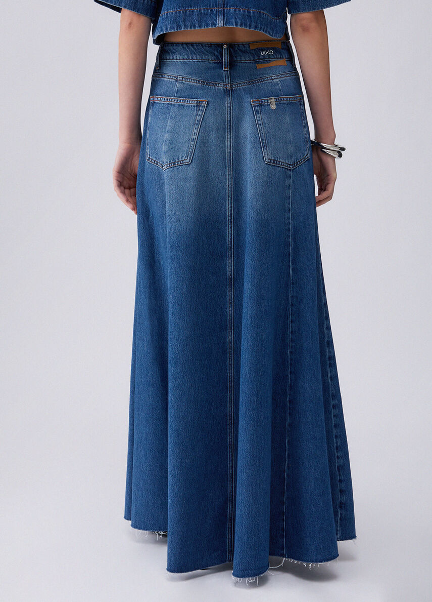 gonna lunga in denim UA6171D0319 79010 LIU JO DENIM 