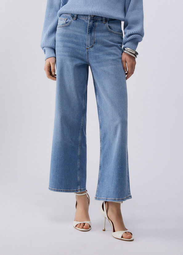 jeans flare cropped UA6269D0310 78801 LIU JO DENIM 