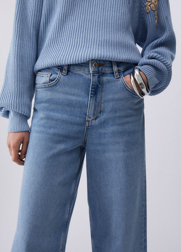jeans flare cropped UA6269D0310 78801 LIU JO DENIM 