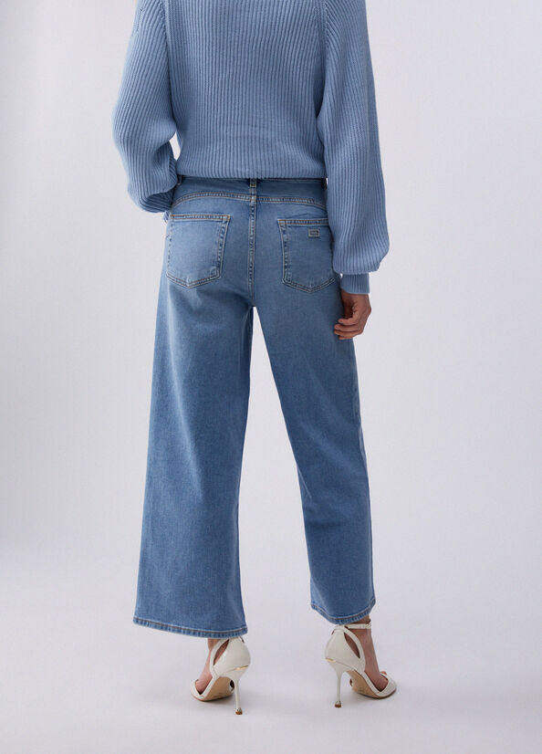 jeans flare cropped UA6269D0310 78801 LIU JO DENIM 