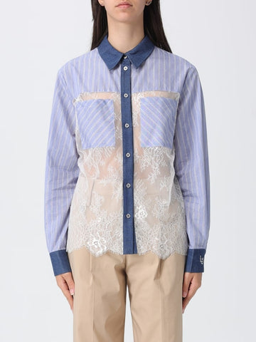 camicia con inserti in pizzo UA6287D0336 79039 LIU JO DENIM 